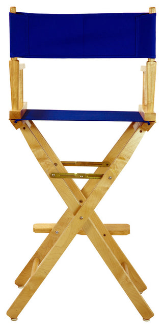 030" Director's Chair Natural Frame-Royal Blue Canvas