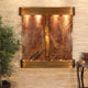 Aspen Falls Water Fountain, Brown Marble, Rustic Copper, Round