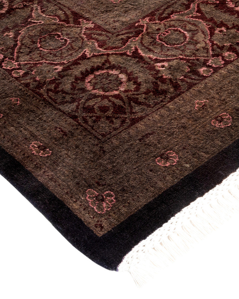 Fine Vibrance, One-of-a-Kind Hand-Knotted Area Rug Brown, 9' 0" x 12' 4"