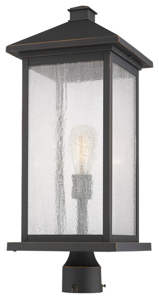 Z-Lite 531PHBXLR Portland 24" Tall Outdoor Single Head Post Light - Black