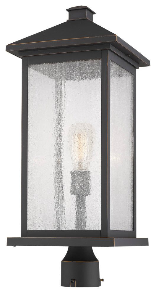 Z-Lite 531PHBXLR Portland 24" Tall Outdoor Single Head Post Light - Black