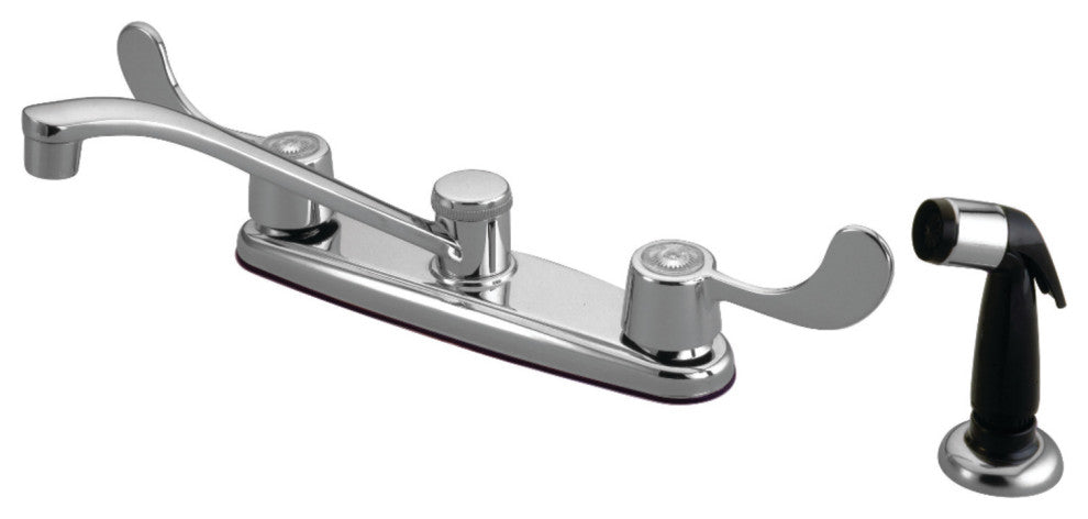 Kingston Brass 8" Centerset Kitchen Faucet, Polished Chrome