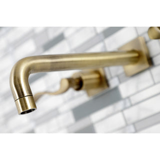 KS6023DFL Wall Mount Tub Faucet, Antique Brass