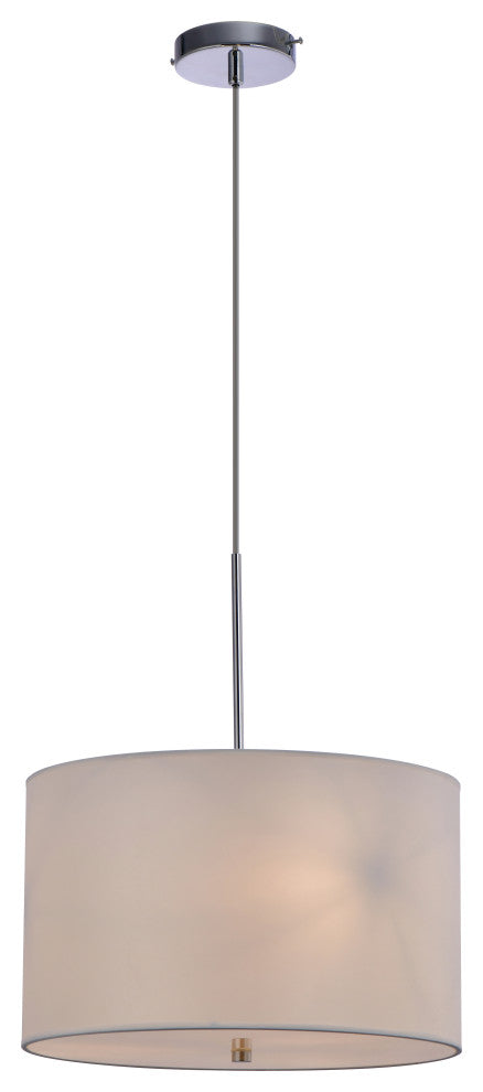 Lazzur Aujon 3 Light 16" Polished Chrome Pendant