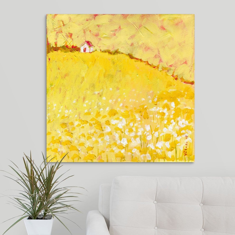Little House on a Hill Wrapped Canvas Art Print, 30"x30"x1.5"