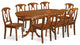 Plna9-Sbr-W, 9-Piece Dining Room Set, Dining Table and 8 Kitchen Dining Chairs