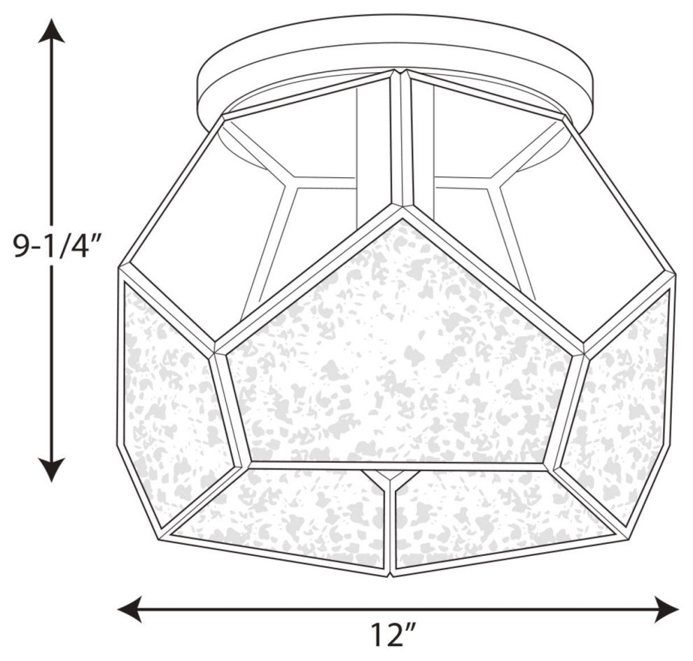Cinq Collection Brushed Nickel 1-Light 12" Flush Mount