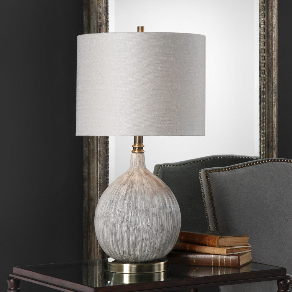 Uttermost Hedera Textured Ivory Table Lamp