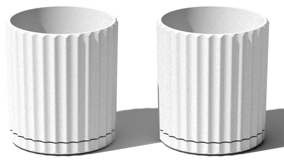 Veradek Demi Series Demi 6" Planter, White, 6 Inch, 2 Pack