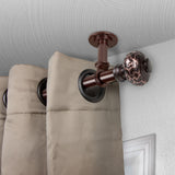 Kubrik Ceiling 1" Curtain Rod/Room Divider, Bronze, 28-48"