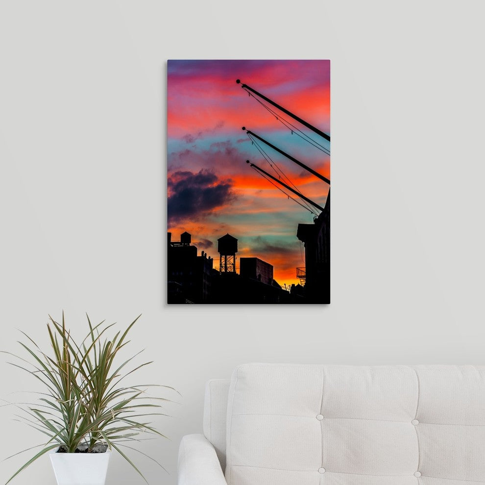 "Soho Sunset" Wrapped Canvas Art Print, 16"x24"x1.5"