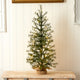 3' Artificial Christmas Tree With 50 Clear LED Lights Set, a Burlap Base