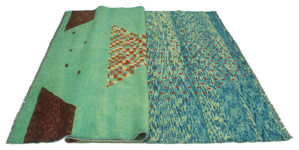 Balochi Adelayda Beige/Light Green Rug, 6'6x9'5