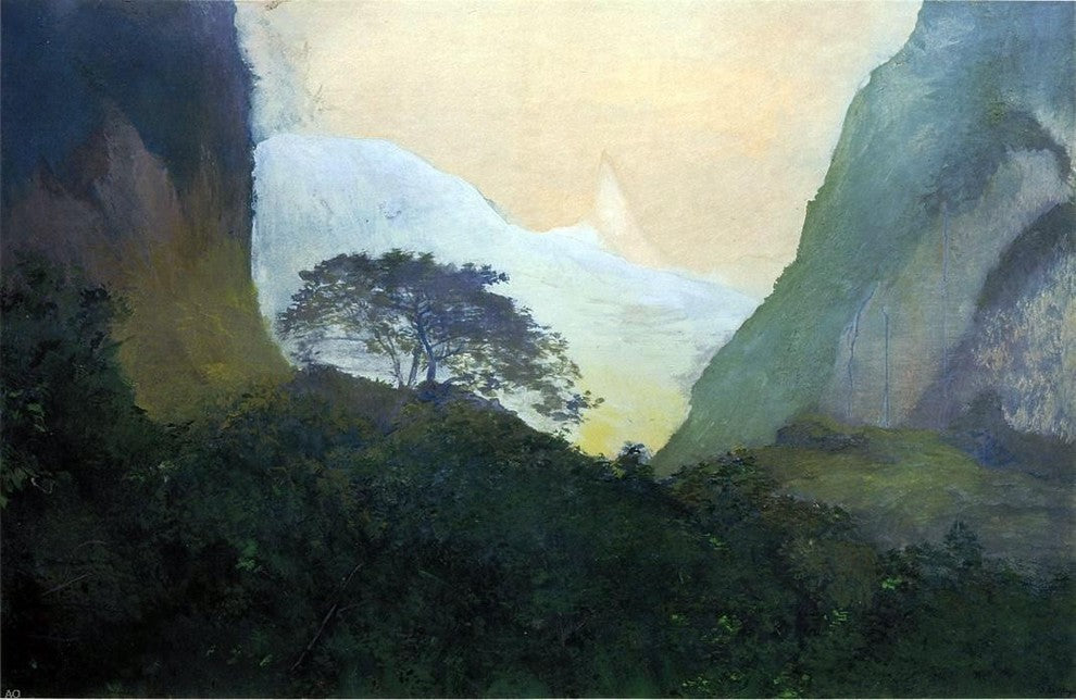 John La Farge Landscape Evening Tahiti Pass and Peak Wall Decal