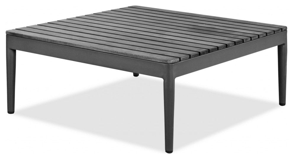 HomeRoots 98" X 98" X 26" Grey Aluminum Sectional