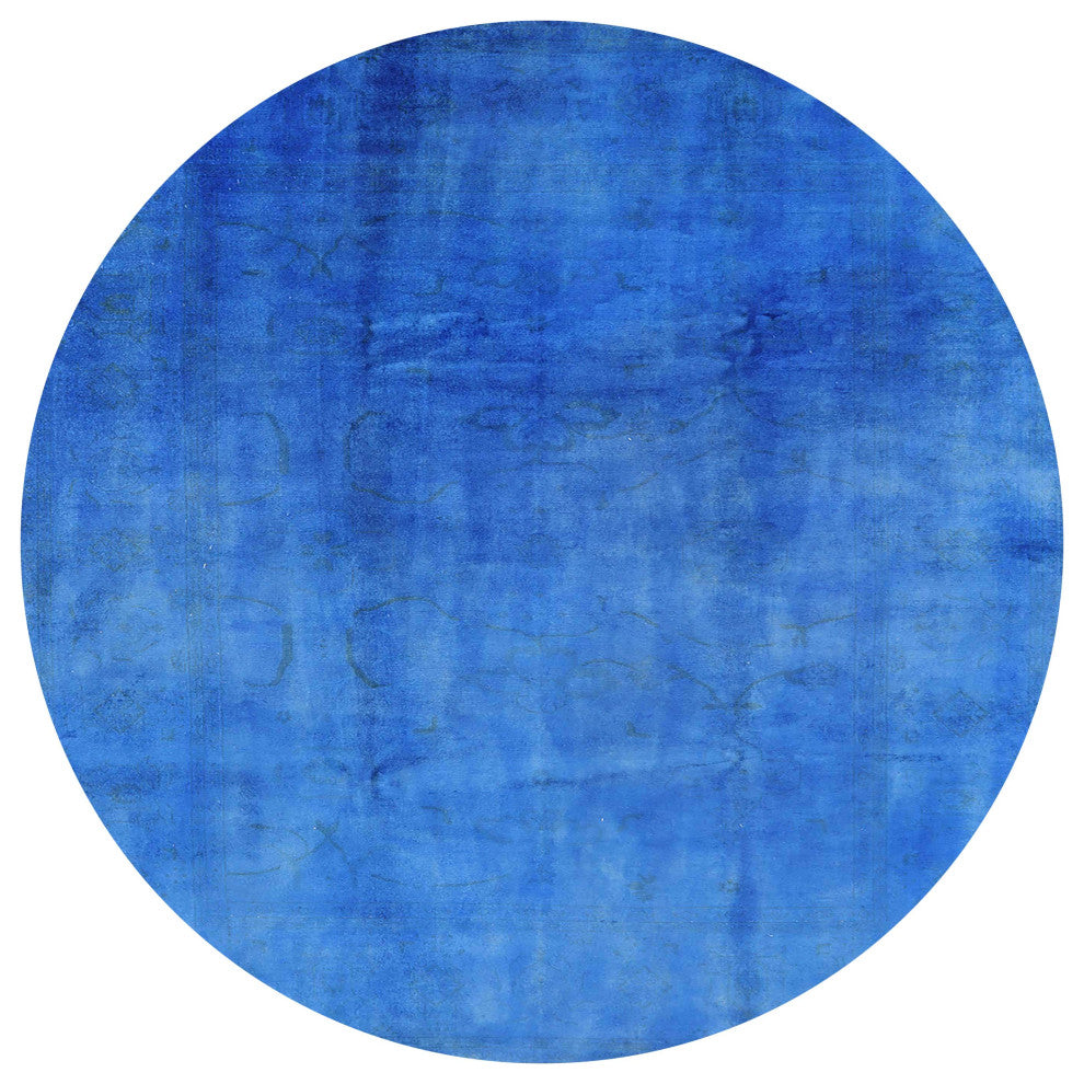 Ahgly Company Indoor Round Mid-Century Modern Area Rugs, 7' Round