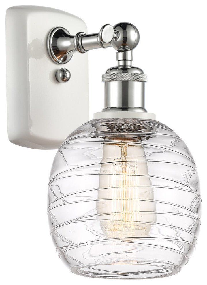 Innovations 516-1W-WPC-G1013-LED 1-Light Sconce, White, Polished Chrome