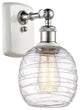 Innovations 516-1W-WPC-G1013-LED 1-Light Sconce, White, Polished Chrome