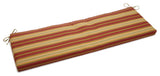 57"x19" Outdoor Spun Polyester Loveseat Cushion, Kingsley Stripe Ruby