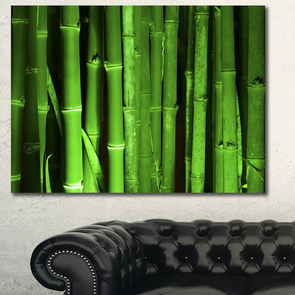 Green Bamboo Forest, Floral Canvas Art Print, 40"x30"