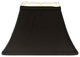 16" Black with White Lining Rectangle Bell Shantung Lampshade
