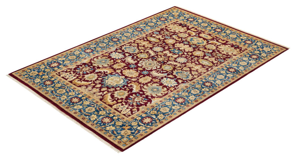 Valentina, One-of-a-Kind Hand-Knotted Area Rug Red, 6'2"x8'10"