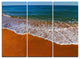 "Summer Beach With White Waves" Beach Metal Wall Art, 3 Panels, 36"x28"