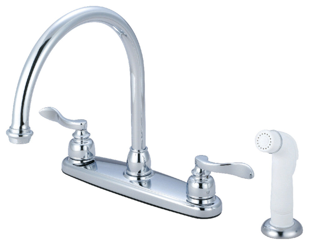 Kingston Brass Centerset Kitchen Faucet, Polished Chrome