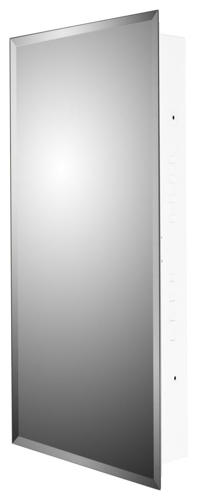 Euroline Medicine Cabinet, 13.5"x36", Beveled Edge, Flush Mounted
