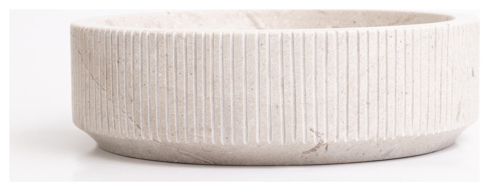 Natural Stone Vessel Bathroom Sink - Burj Marble, Ojinaga