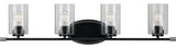 Riley Collection Black 4-Light Bath