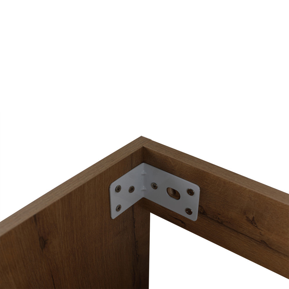 Wall-Mounted Bathroom Vanity With Ceramic Top and Basin