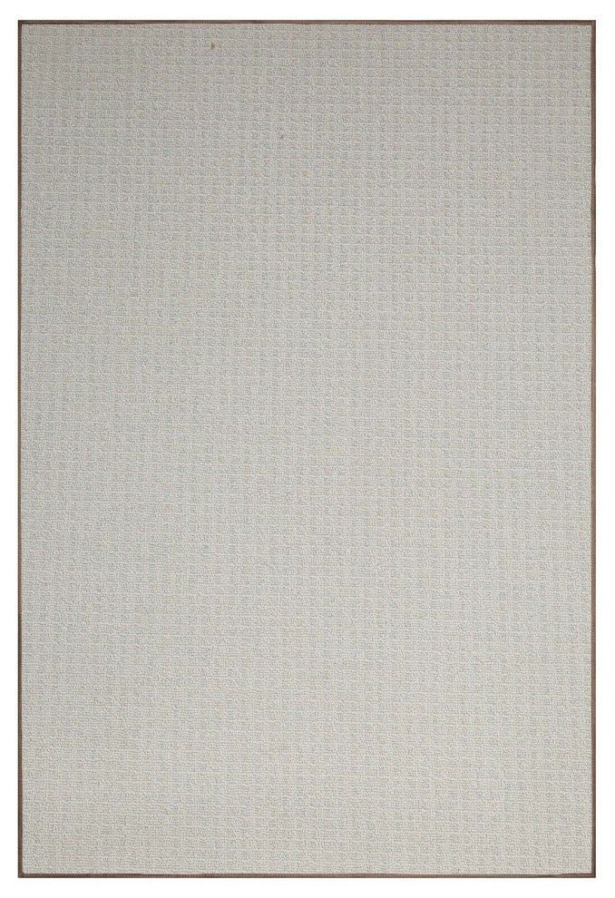 Abstract Contemporary Geometrical Modern Plush - Framed Brown, 5' x 8' Area Rug
