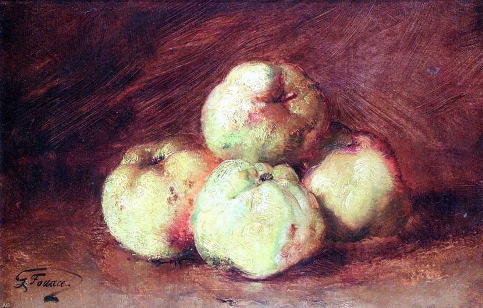 Guillaume-Romain Fouace A Still Life with Apples Gallery Wrapped Canvas Print