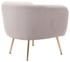 Accent Chair, Steel, Fabric, Beige, Gold, Living Lounge Cafe Lobby Hospitality