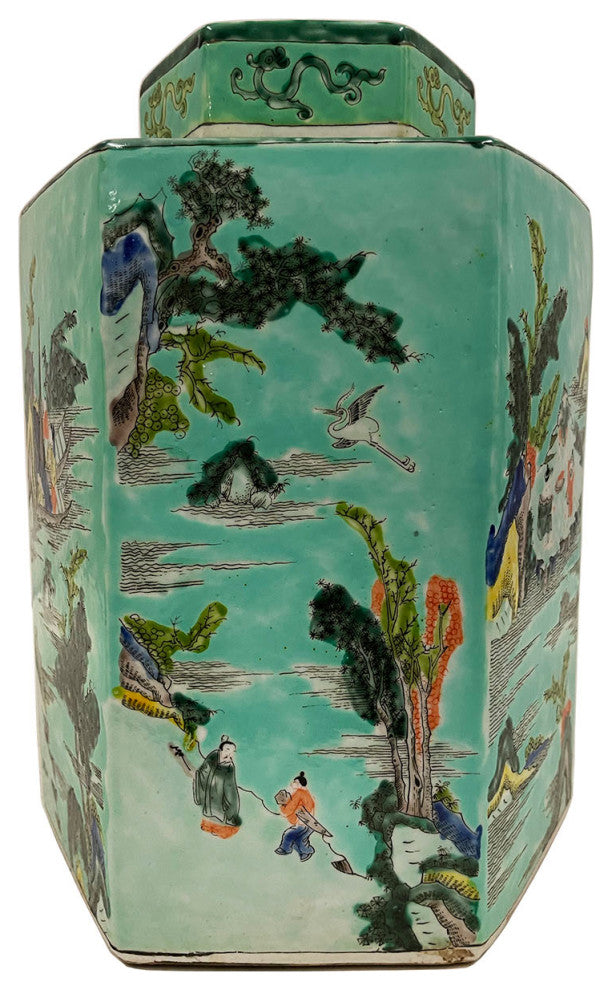 Consigned Early 20th Century Chinese Porcelain Vase/Jar With Lid