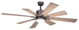 Crawford 60" Ceiling Fan, Dark Nickel
