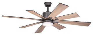 Crawford 60" Ceiling Fan, Dark Nickel