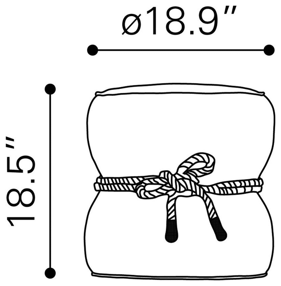 Tubby Ottoman Orange