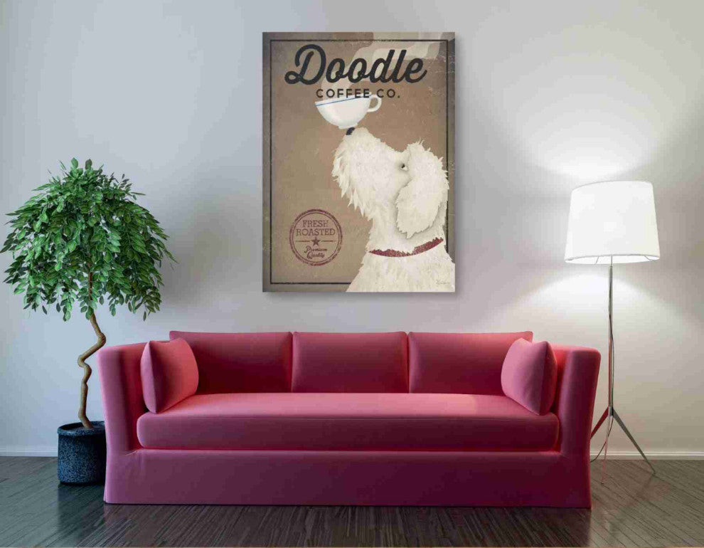 Epic Graffiti 'Doodle Coffee' by Ryan Fowler, Giclee Canvas Wall Art, 40"x54"