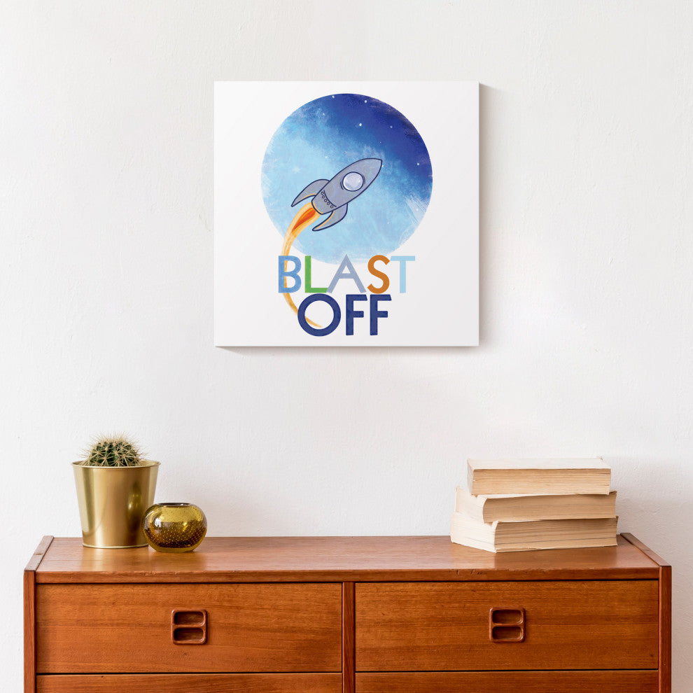 Blast Off 12x12 Canvas Wall Art
