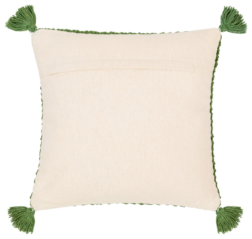 Surya Makrome Mko-019 Pillow Shell With Down Insert 22"H X 22"W