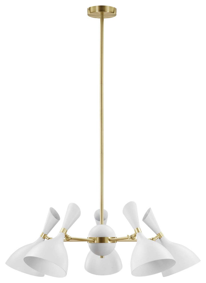 Pendant Ceiling Light Fixture, White, Metal, Modern Cafe Bistro Hospitality