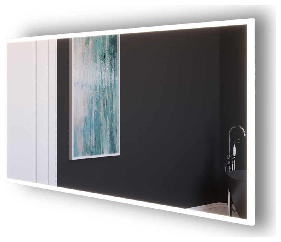 Smart Lisa Dimmable LED Bathroom Mirror With Voice Control, 60"x30"