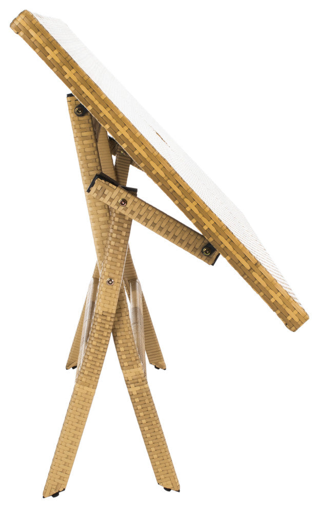 Safavieh Akita Folding Table, Natural/White