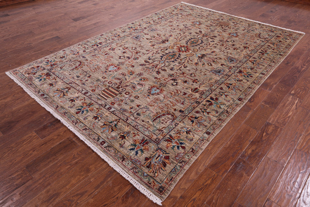 Handmade Persian Tabriz Wool Rug 6' 9" X 9' 10" Q11280