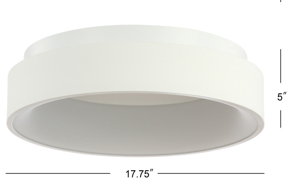 Ring 17.7" Integrated LED Flush Mount Ceiling Light, White