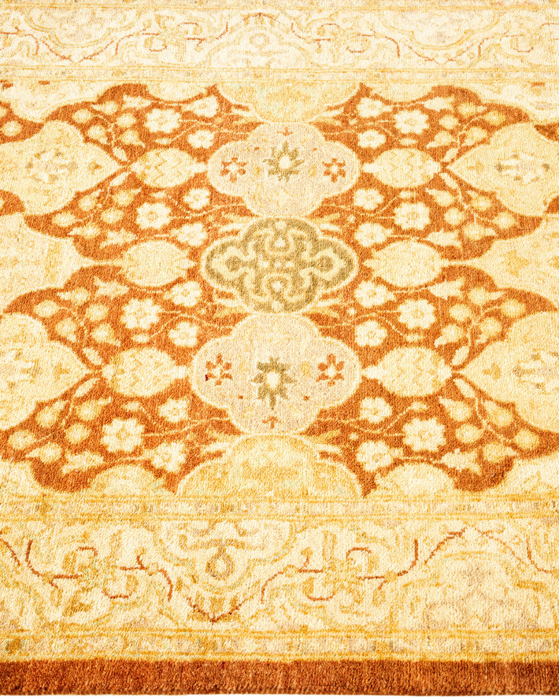 Shaikh One-of-a-Kind Hand-Knotted Runner Yellow, 2'6"x10'3"