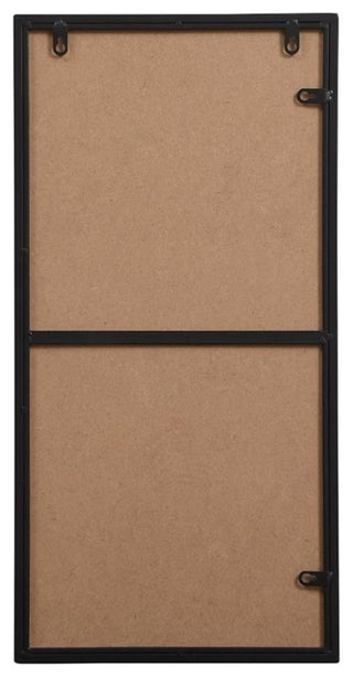 Elegant Decor Eternity 28" x 14" Modern Metal Frame Mirror in Black