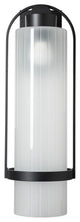 Alcove Large Outdoor Sconce Coastal Black Frosted Glass